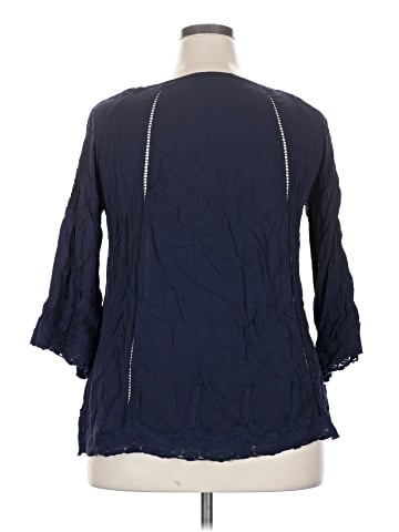 Solitaire 3/4 Sleeve Blouse (view 2)
