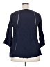 Solitaire 100% Rayon Blue 3/4 Sleeve Blouse Size 2X - photo 2