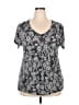 Unbranded Silver Tan Short Sleeve Blouse Size 5X - photo 1