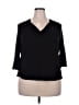 George 100% Polyester Black 3/4 Sleeve Blouse Size 18 - 20 - photo 1