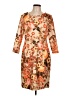 Talbots Print Orange Casual Dress Size 10 - photo 1