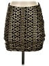 DV by Dolce Vita 100% Polyester Tweed Black Gold Formal Skirt Size S - photo 1