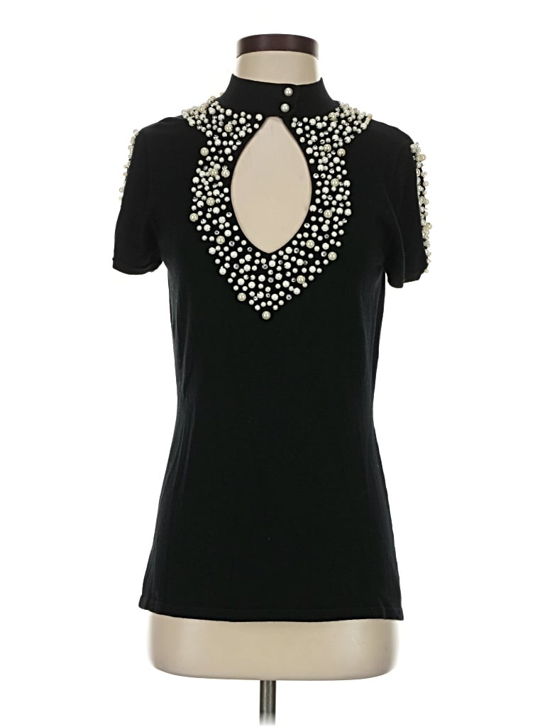 Pre-owned Boston Proper Cardigan Sweater In Black