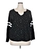 Joe Boxer Polka Dots Black 3/4 Sleeve T-Shirt Size 2X - photo 1