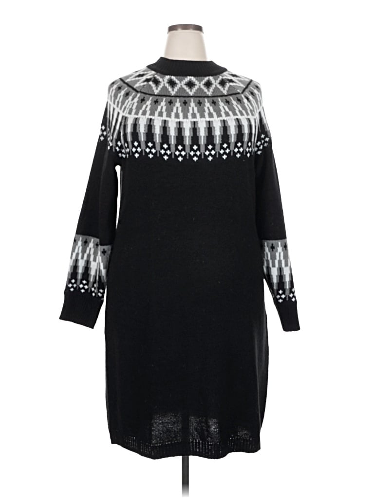 Pre-owned Lane Bryant Casual Dress In Black