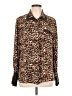 Laundry by Shelli Segal Animal Print Brown Long Sleeve Blouse Size L - photo 1