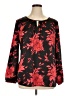 Talbots 100% Polyester Red Long Sleeve Blouse Size XL - photo 1