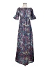 Boohoo 100% Polyester Paisley Blue Casual Dress Size 0 - photo 1