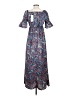 Boohoo 100% Polyester Paisley Blue Casual Dress Size 0 - photo 2