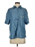 On 34th 100% Tencel Blue Short Sleeve Button-Down Shirt Size S - photo 1
