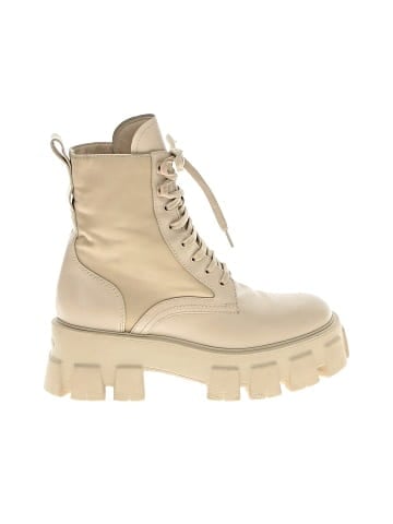 Prada Monolith Leather & Nylon Lug-Sole Combat Boots (view 1)