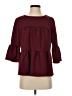 Shein Burgundy 3/4 Sleeve Blouse Size 4 - photo 1