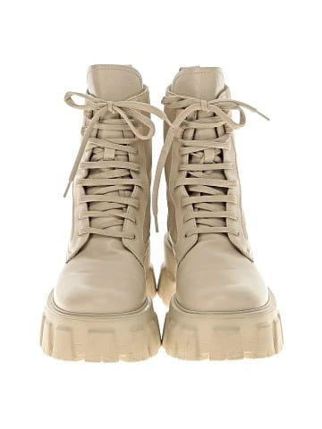 Prada Monolith Leather & Nylon Lug-Sole Combat Boots (view 2)