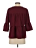 Shein Burgundy 3/4 Sleeve Blouse Size 4 - photo 2