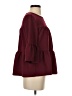 Shein Burgundy 3/4 Sleeve Blouse Size 4 - photo 4