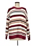 Unbranded Stripes Burgundy Pullover Sweater Size L (estimated) - photo 1