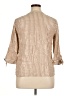 Anne Klein Stripes Tan 3/4 Sleeve Button-Down Shirt Size XL - photo 2