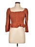 Be Cool 100% Rayon Brown 3/4 Sleeve Blouse Size L - photo 1