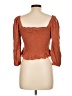 Be Cool 100% Rayon Brown 3/4 Sleeve Blouse Size L - photo 2