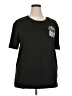 Romwe 100% Polyester Black Short Sleeve T-Shirt Size XXL - photo 1