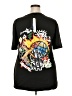 Romwe 100% Polyester Black Short Sleeve T-Shirt Size XXL - photo 2