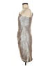 Theia Metallic Silver Cocktail Dress Size 8 - photo 5