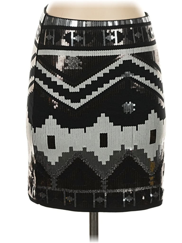 Express Casual Skirt In Silver