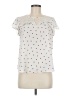 E&M Collection 100% Polyester White Short Sleeve Blouse Size M - photo 1