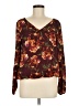 Allison Joy 100% Polyester Burgundy Long Sleeve Blouse Size M - photo 1