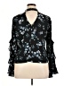 Living Doll 100% Polyester Black 3/4 Sleeve Blouse Size XL - photo 2
