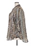 Fred David Animal Print Gray Long Sleeve Blouse Size 3X - photo 5