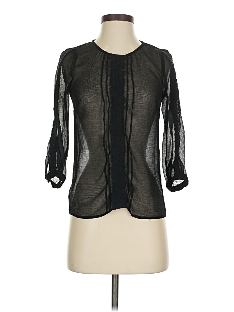 Pre-owned Pins And Needles 3/4 Sleeve Blouse In Black