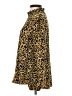 J.Crew 100% Polyester Animal Print Gold Long Sleeve Blouse Size S - photo 5