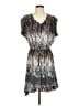 Express 100% Polyester Tie-dye Gray Purple Casual Dress Size S - photo 1