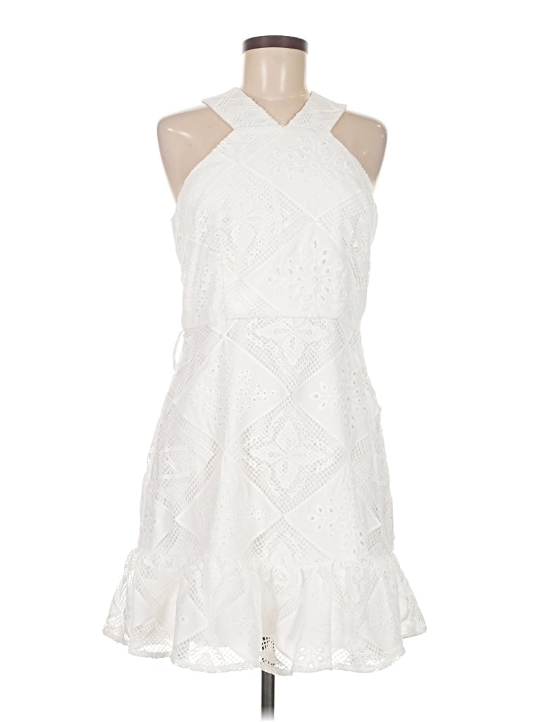 Pre-owned Ciebon Cocktail Dress In White