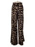 Beulah Style 100% Polyester Animal Print Brown Casual Pants Size S - photo 1
