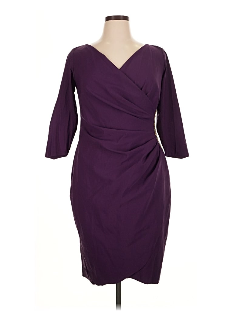 Pre-owned Alex Evenings Cocktail Dress In Purple
