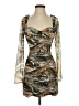 Zara Camo Brown Green Cocktail Dress Size XS - photo 1
