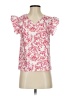 Shein 100% Polyester Pink Short Sleeve Blouse Size 2 - photo 1