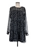Ann Taylor LOFT 100% Polyester Animal Print Gray Casual Dress Size M - photo 1