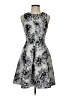 H&M Print Gray Cocktail Dress Size 4 - photo 1
