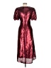 Keepsake 100% Polyester Burgundy Cocktail Dress Size 8 - photo 2