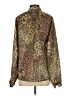 Assorted Brands 100% Polyester Paisley Green Long Sleeve Blouse Size S - photo 2