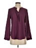 Sandra Ingrish 100% Polyester Burgundy Long Sleeve Blouse Size S - photo 1
