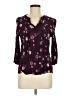 Monday Fun 100% Rayon Purple 3/4 Sleeve Blouse Size M - photo 1