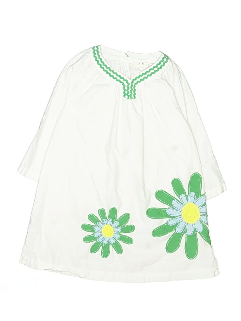 Pre-owned Mini Boden Kids' Dress In White