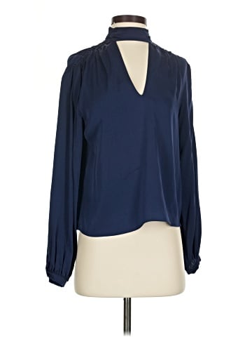 Intermix Long Sleeve Silk Top (view 1)