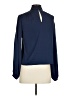 Intermix Blue Long Sleeve Silk Top Size 0 - photo 2
