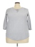 Woman Within Gray 3/4 Sleeve Blouse Size 22 (1X) - photo 1