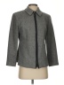 Casual Corner Chevron-herringbone Gray Wool Coat Size 4 - photo 1